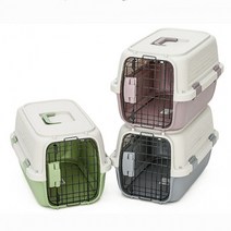 강아지 고양이 대형견 소형견 더블도어 켄넬 캔넬 이동장 이동가방 캐리어 케이지 반려동물, 더블도어 대형(그레이)