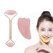 장미석 마사지 페이스 롤러 원석 스톤 얼굴리프팅 괄사도구 기계 피부 쿨링스틱 옥 마사지봉 안마기, 롤러스톤