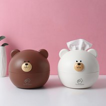 [1+1] 시우리빙 테드 두루마리 휴지케이스, 테드 휴지 디스펜서/화이트/2개입