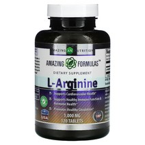 L-아르기닌 1000MG 120정, 한 사이즈, 단색