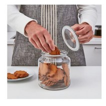 바르다겐 유리 보관 용기 양념 간식 견과류 스파게티면 보관, 1.9L