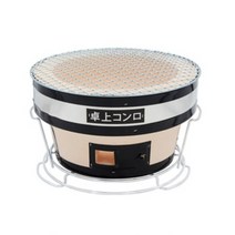 가정용 일본식 숯불 미니 화로 야끼니꾸 규카츠 수량한정, 원형 (지름 27cm)