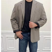 남자 헤링본 하프 콤비자켓 마이