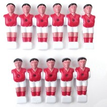 오락 게임기 부품 교체 11pc 주최 남자 축구 테이블 남자 남자 축구 선수 실내, 빨간색