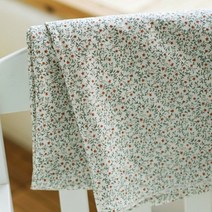 자투리 면60수아사 넝쿨잔꽃 아이보리