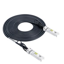 10Gtek SFP+ DAC 듀얼 코어 케이블은 Cisco SFP-H10GB-CU5M과 호환 Ubiquiti UniFi Fortinet 등 26AWG, 5m_X1, Black