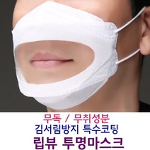 모아텍 립뷰마스크 1매 대형 립리딩마스크 입보이는마스크 투명마스크, 일반형 투명창 화이트, 1개, 1개
