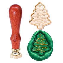 SWANGSA Christmas Elk Wax Seal Stamp Vintage Wood Removable Brass Head Sealing Great for Decorating, Christmas Tree