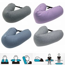 투엠샵 KC인증 캐릭터 목쿠션 폴리 비즈 메모리폼, 스트라이프-레드