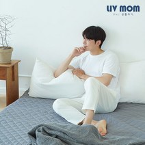 리브맘 7존 누빔 매트리스 토퍼 7cm 슈퍼싱글, 04.스퀘어블루, 04.스퀘어블루