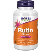 NOW Supplements 루틴(Sophora japonica) 450 mg 식물성 캡슐 100개, 100캡슐개