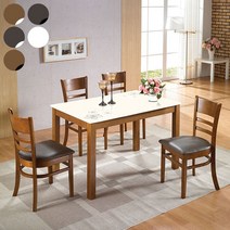 카일르 하이그로시 4인용 식탁세트 YY888-1, 색상, 웬지아이보리