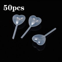 생과자 케이크 장식을위한 50pcs 일회용 피펫 휴대용 압착 스포이드 4ml 컵케익 아이스크림 전송 제과점 493, 마음