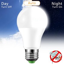LED 전구 조명 램프 e27 에서 10w 15w ac220v 110v 센서 ip44 야외 베란다 day night 라이트 스마트 auto onoff 디밍전구, 따뜻한 화이트