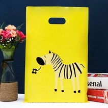 사각 얼룩말 비닐쇼핑백 50매_럭키데이유통 의류매장 기프트백 옷가게 비닐가방 고급 선물쇼핑백, 사각 얼룩말 비닐쇼핑백 소형 50매_럭키데이유통