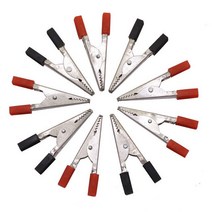 10 개/몫 최고의 프로 모션 5cm 악어 자동차 캐러밴 밴 배터리 테스트 리드 클립 레드 블랙 50mm 전기 장비 용품, [01] mixed colours, 없음