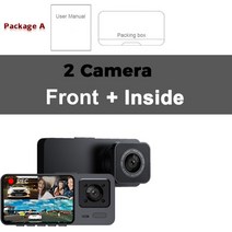 어라운드 카메라 자동차 룸미러 전방 후방 사이드 서라운드 뷰 car video recorder 3 in 1 car dvr 3 camera fhd 1080p dash cam, s1 2 카메라, 32g 카드로