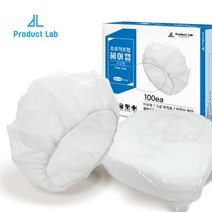 프로덕트랩 일회용 헤어캡 100매 부직포 위생모 라운드캡 조리모 주방모자, 헤어캡 일반 벌크형 100매