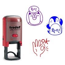 [자동스탬프] Trodat 동물캐릭터 OK.확인.검도장 (46025), 디자인10.게(검), 블루(파랑)