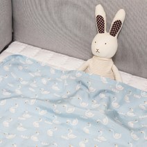디케이홈 여름 쿨 아기이불 인견블랭킷 (XL 105cmx180cm) 유아동이불, 스윗구스 블루