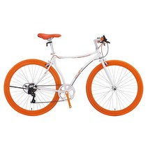 [지멘스 자전거]스마트 듀엣 700C 40mm컬러림 알루미늄핸들 무료조립 하이브리드 자전거, 듀엣700C_오렌지