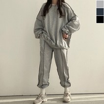 여성 스웻 셋업 트레이닝 세트 나일론 맨투맨 팬츠