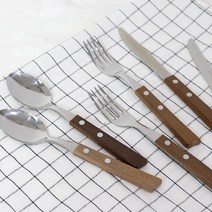 뉴 트라몬티나 우드 핸들 커트러리 양식기 세트, 6.점보 포크(21.5cm), 단일