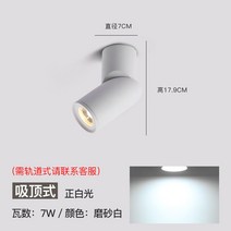 가정용드기 LED 노출이 없는 스핀 스포트라이트 복장가게 무 주등 COB 엣지 지도함 궤도 전시장 빛을 4539502893, 화이트 엣지 7W -백광 -푸루이 칩