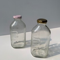 오레아 레트로주스 물병 델몬트유리병 500ml 1.5L, 블랙마개