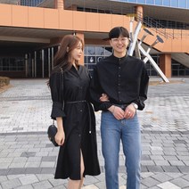 와이샵 / 좋은날 커플시밀러룩 셔츠원피스 차이나셔츠