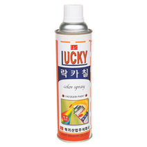 럭키 락카스프레이 형광락카 페인트 윤활방청제 녹방지스프레이 형광도료 칼라락카, 용달, 420ml, 1개
