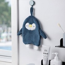 오너클랜 펭귄 주방 극세사 고리타올 수건 핸드타올 DD-10959_W921B4D, 트위스트 핑크, 본상품선택