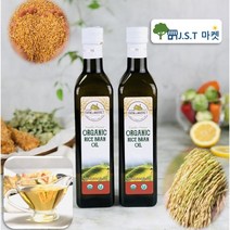팜투마켓 현미유 유기농 비정제 압착 미강유 현미 오일 식용유 기름 1병~3병, 2병, 500ml