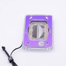 [해외] RYZENAM3AM3 +AM4 용 BYKSKI 1950X TR4 X399 X570 RYZEN30 CPU 워터 블럭 팬 냉각 구리 라디에이터 워터 쿨러 냉각, purle 4PIN 12V RGB