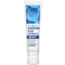 Desert Essence 티트리 오일 화이트닝 플러스 치약 쿨 민트 6.25oz (176g)