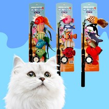 캣토이 3단 고양이 바다릴낚시대 5P (A/B/C타입) 리필 18종 고양이장난감, [리필C33] 08. 보라물고기