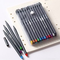 24 색 0.38mm 파인 팁 아트 마커 펜 극상 파인라이너 부드러운 스케치 애니메이션 만화 그리기용 미술 용품, 02 24 color