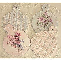 냄비받침 타일코스터 플레이팅 그릇 소품액자도 가능, 핑크B