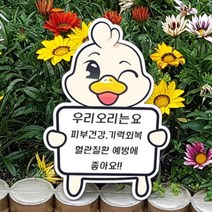기타 바보사랑[꾸밈]사인알림판미니입간판(오리캐릭터), B16
