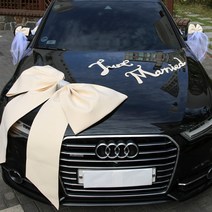 매리앤디자인 흠집없는 고퀄리티 핸드메이드 웨딩카 장식, 3-3 크림특대형세트, 1개