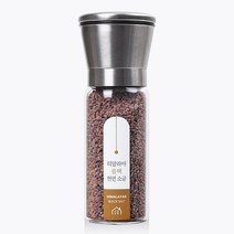 소금공장 내열유리 스텐 글라인더 200ml+호수 안데스 소금 230g 미세플라스틱 중금속 없는 안데스산맥의 솔트 개업선물 결혼답례품 웨딩선물 조문답례품, 블랙소금 스텐글라인더, 선물박스 필요없음