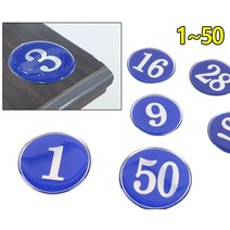 원형 48mm 에폭시 번호판 블루 1~50 사물함 자물쇠 개인 방향제 번호키 걸이 열쇠 자동차 수납정리함 탈, 제품선택, 3