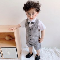아기정장 유아 남아 아동 영국 격자 4종세트 결혼식 돌잔치 특별한날 코디정장세트