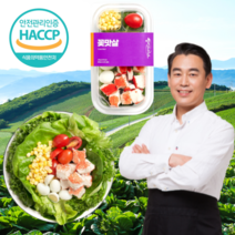 먹사부 (당일생산) 샐러드 도시락 야채 채소 믹스 샐러드 다이어트 도시락 밀티크 건강 식단 세트, (D)꽃맛살 4팩, 4개