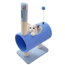 [펫디아고양이터널] 도토리ZIP 고양이 미니캣타워 초소형 숨숨터널 캣타워, 그린