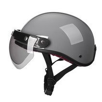 자토바이헬맷 하프헬멧 기본템 스쿠터헬멧 디자인, 블랙이탈리아+가죽고글2XL