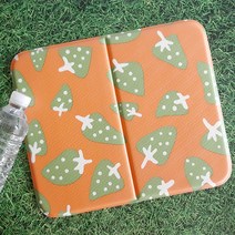 휴대용 딸기 방석 방수 양면 쿠션 매트 캠핑 사우나 피크닉 목욕탕 물놀이, 옐로우, 1개