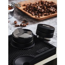 탬핑매트 커피탬퍼 탬핑기 Bincoo 커피 파우더 디스트리뷰터 51/58mm 프레스 패드 세트 파우더베이스 해머, [18] [점장이 추천하는 화이트 버전 6종 세트] 5