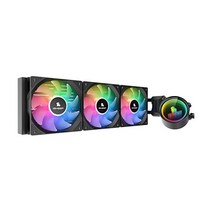 ISHEEP 액체 CPU 냉각기 360mm AIO 수냉식 ARGB 조명 팬 이중 챔버 펌프 - Intel 및 AMD Ryzen CPU 지원(H01)