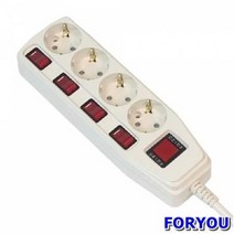 ForU582 써보니 4구 접지개별스위치멀티탭 M 박스 15개 전기용품 가전용품 멀티탭